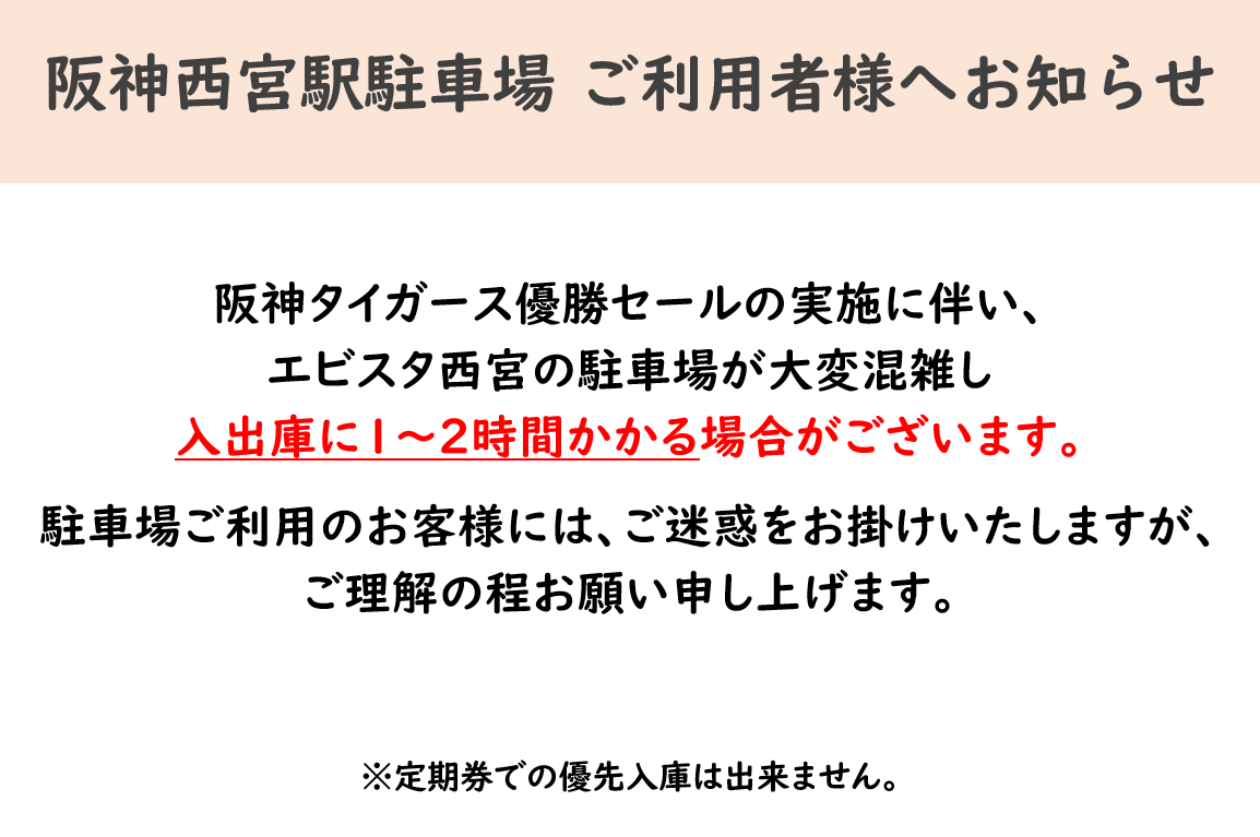 駐車場混雑（タイガース）