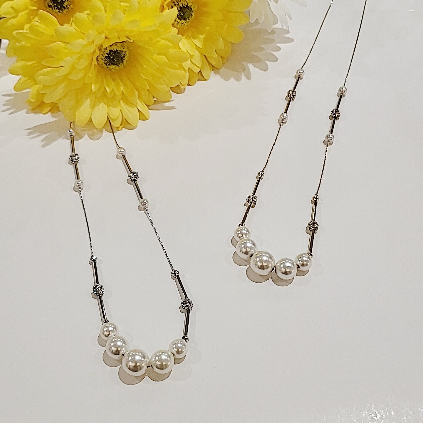 ロングパールネックレス