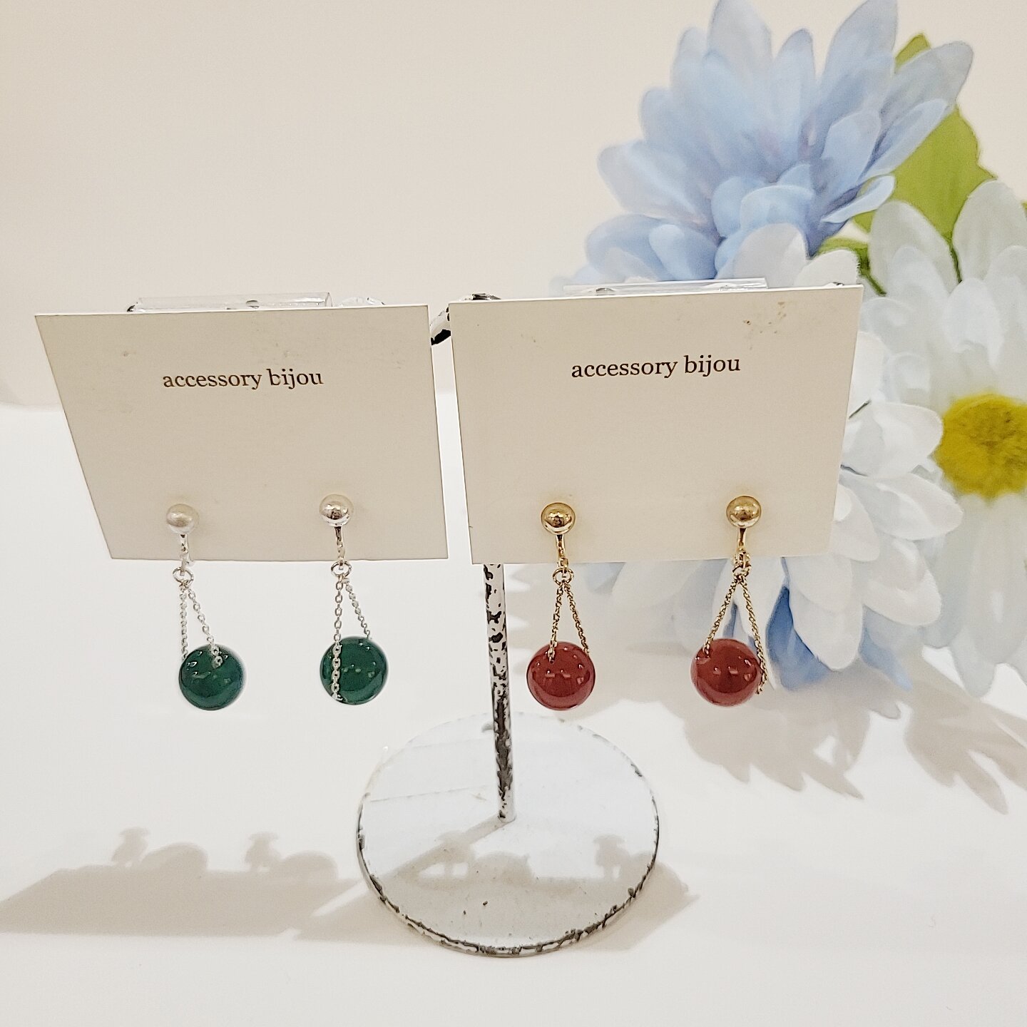 メタルカラーイヤリング