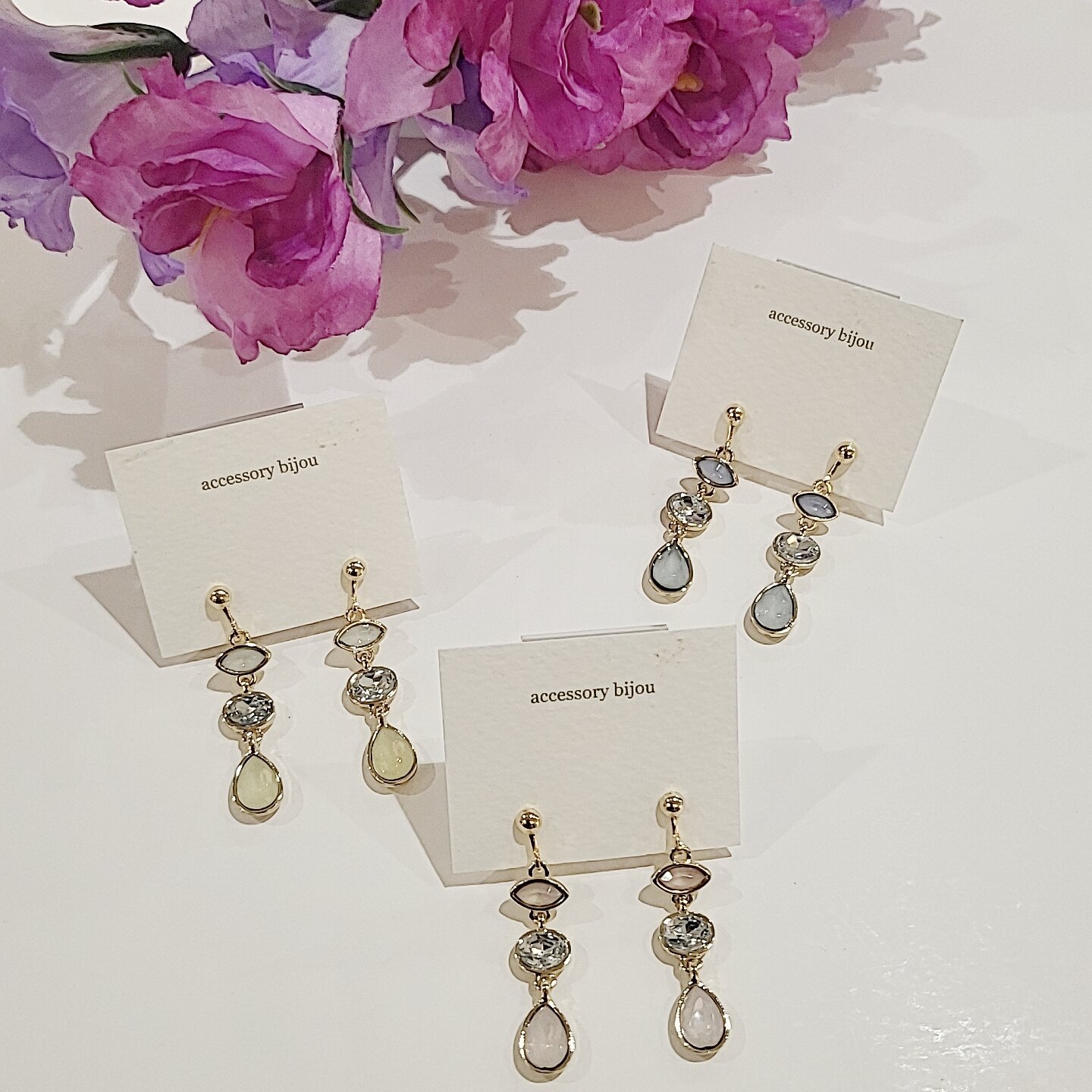 カラーストーンイヤリング