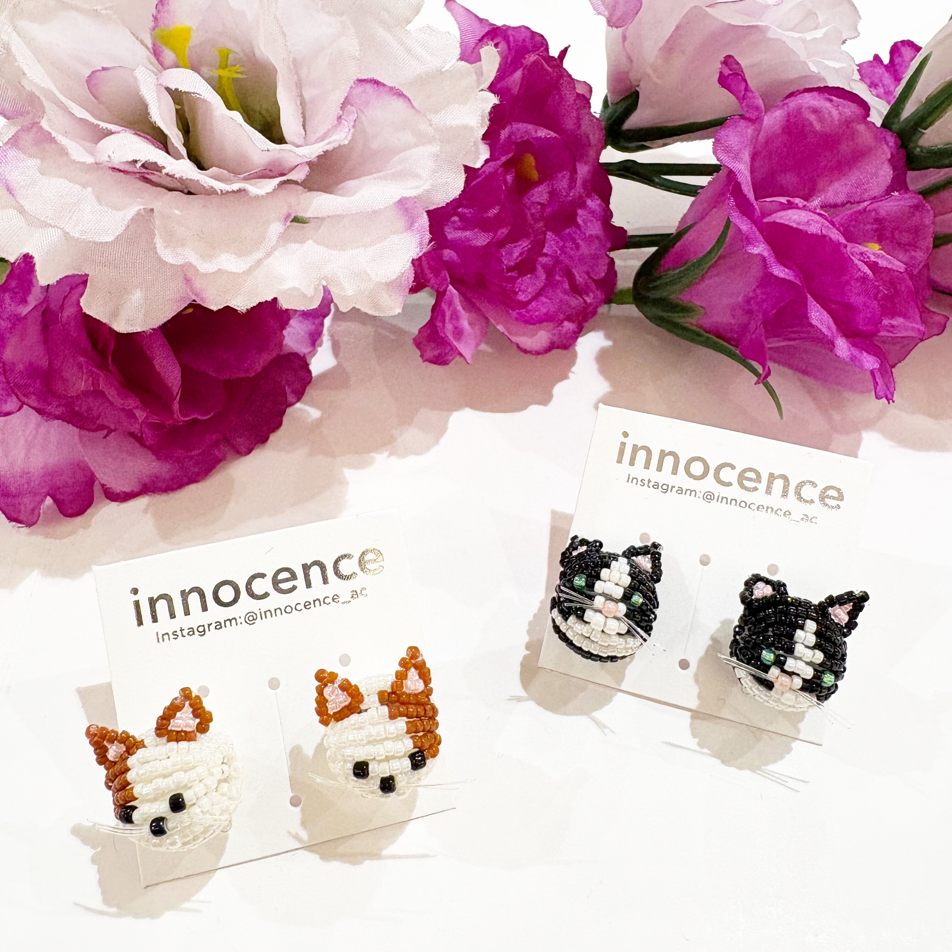 ねこモチーフピアス