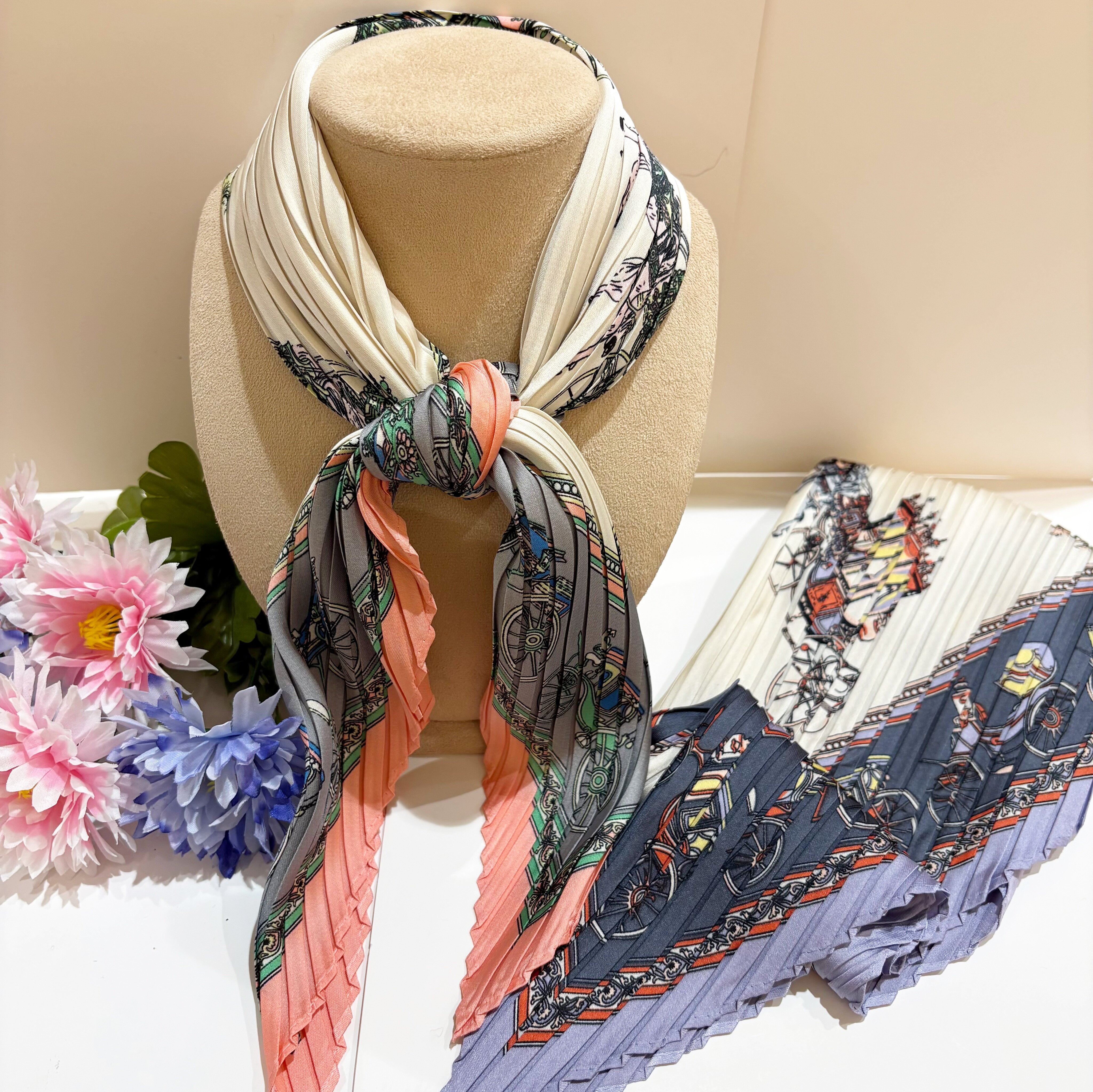 プリーツスカーフ