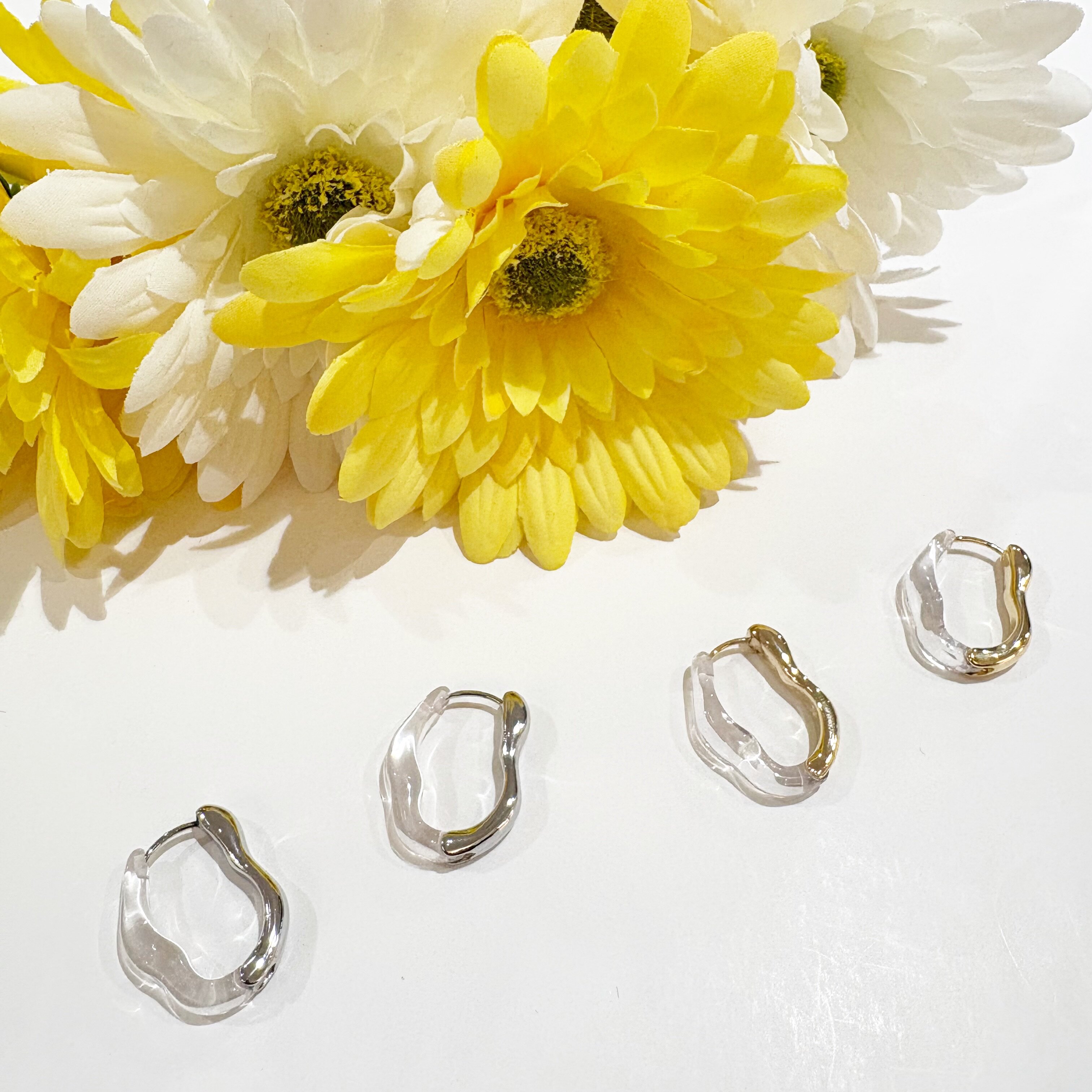 メタル×クリアピアス