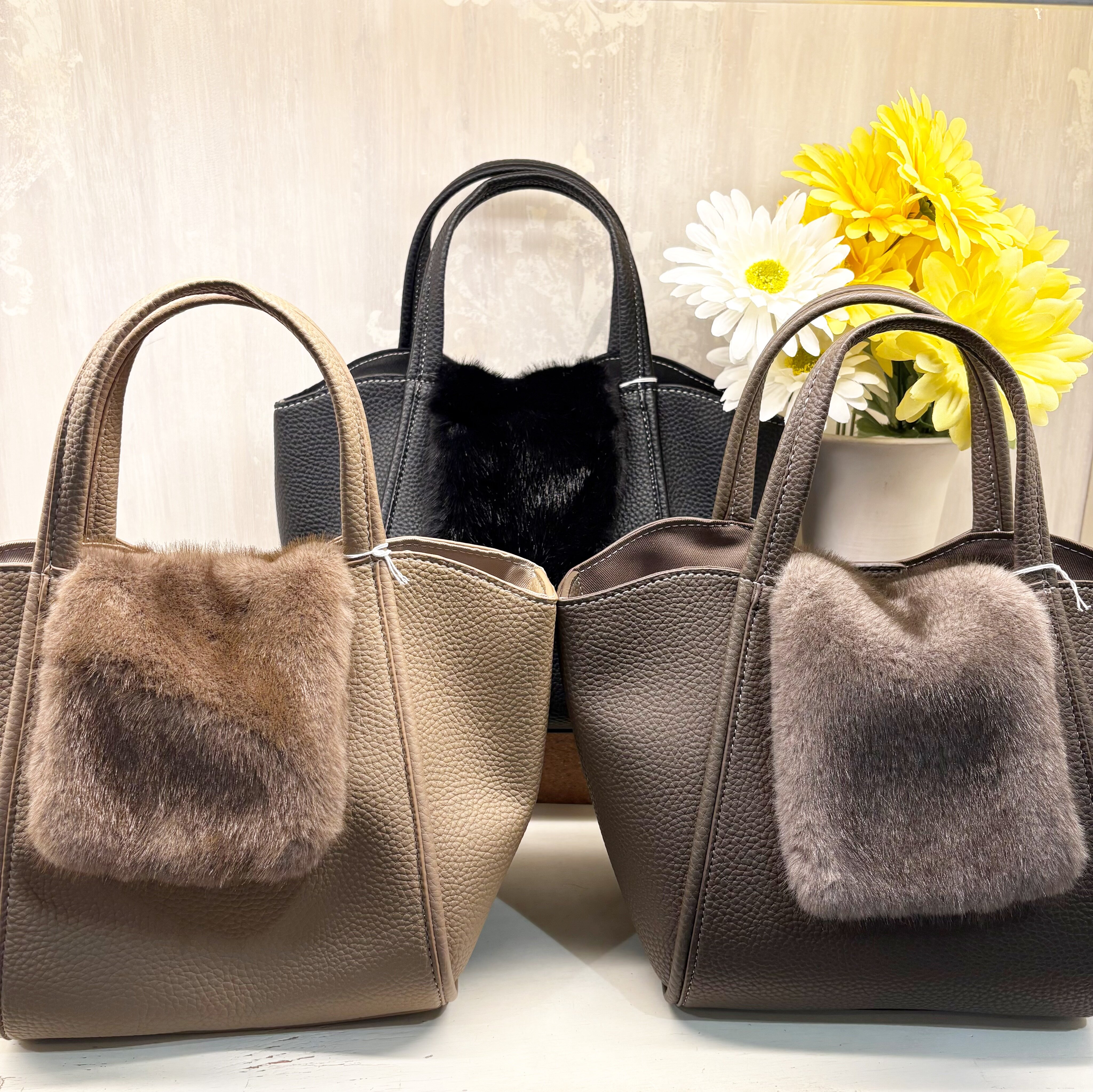 フェイクファー合皮BAG
